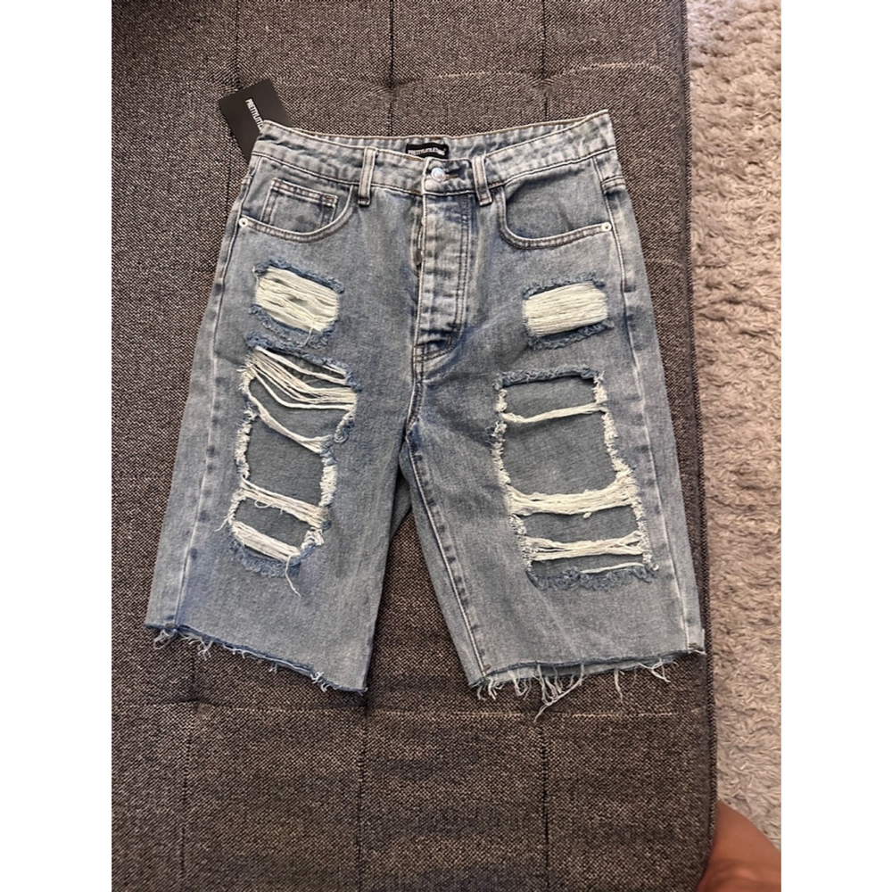 Women's PrettyLittleThing Denim Shorts Size 10 Blue